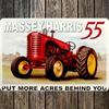 Vintage Massey Harris Tractor Metal Tin Sign Farmhouse Rustic Wall Art Garage Man Cave Bar Decor