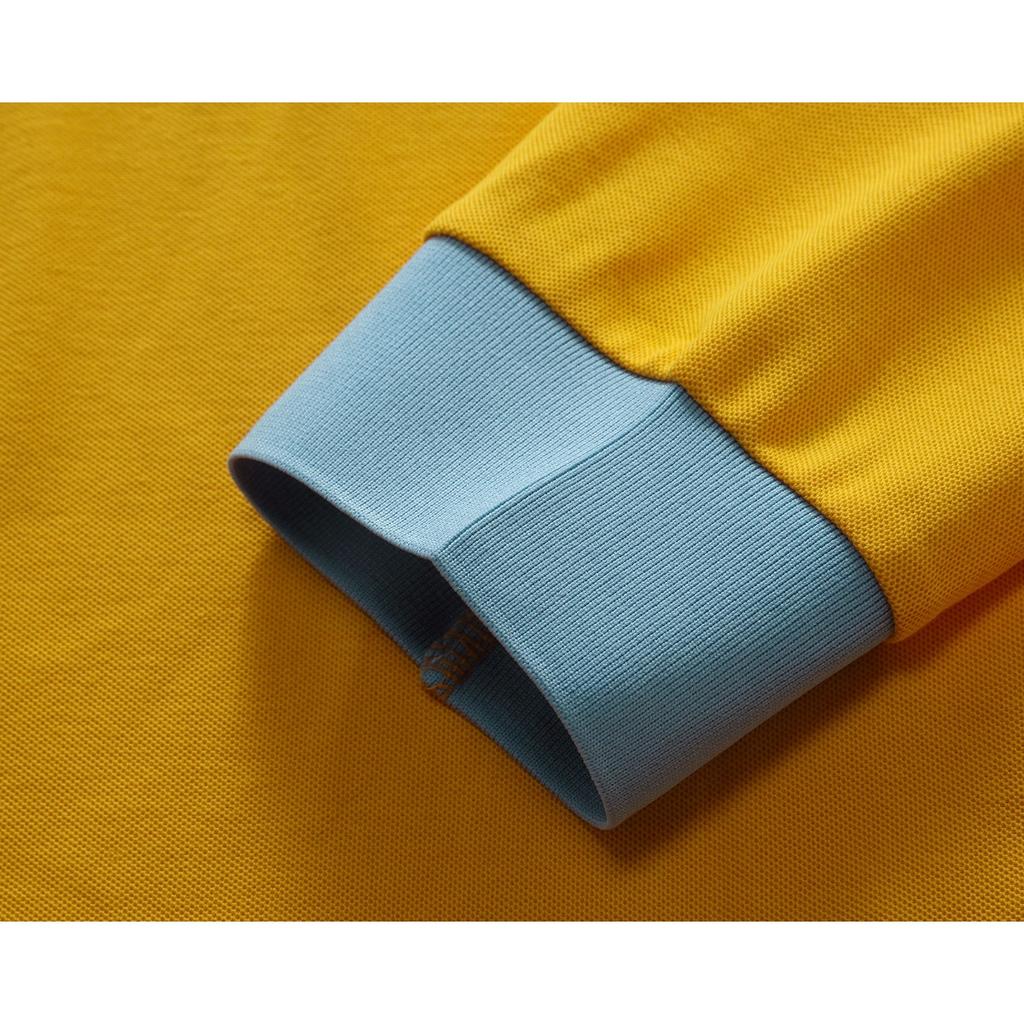 STORN Męska Koszulka Polo Kazachstan Długi Rękaw Casualowa Bawełna Wysokiej Jakości Haft Luksusowe Szycie Kontrastowy Kolor