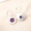 Genuine Purple Amethyst 925 Sterling Silver Handmade Jewelry Earrings For Siste EE-153-7