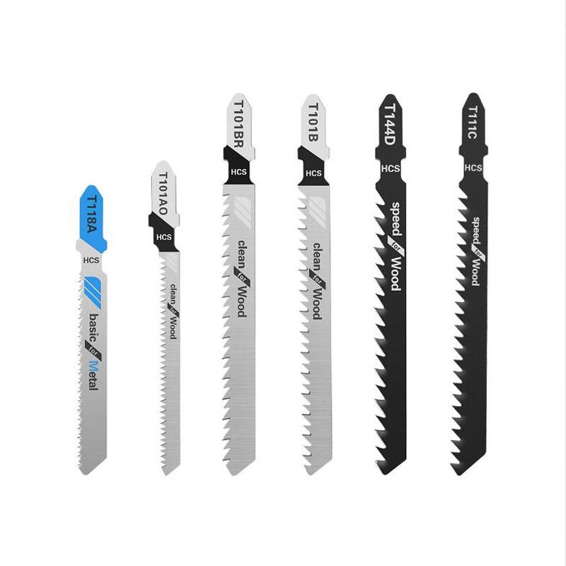 40pcs Reciprocating Jigsaw Blades Set T-Shaft HCS Assorted Jig Saw Blades For Wood Metal Plastic Pipe Cutting Woodworking Tool