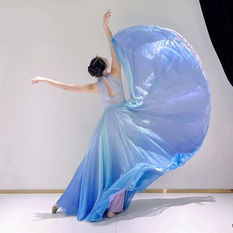 Przezroczysty Laserowy Tiul Tkanina Szycie Siatka Materiał Kolorowa Organza Szklana Fluorescencyjna Przędza Jedwabny Szyfon Materiał na Odzież Sceniczną