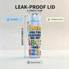 1PC Thank You Teacher ABC Kids Quote Print 750ml Color Plastic Sports Water Bottle Leakproof Flip Straw Lid Suitable for Sports Office Home Use
