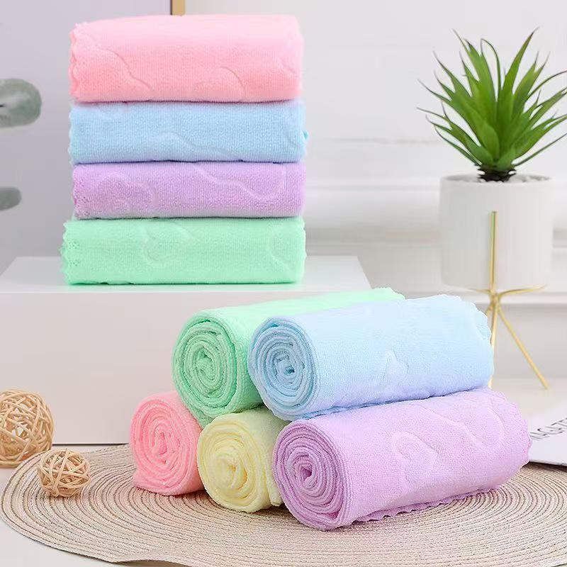 Ultra-Fine Cartoon Embossed Thick Towel - Colorful, Absorbent, Lint-Free Gift Towel