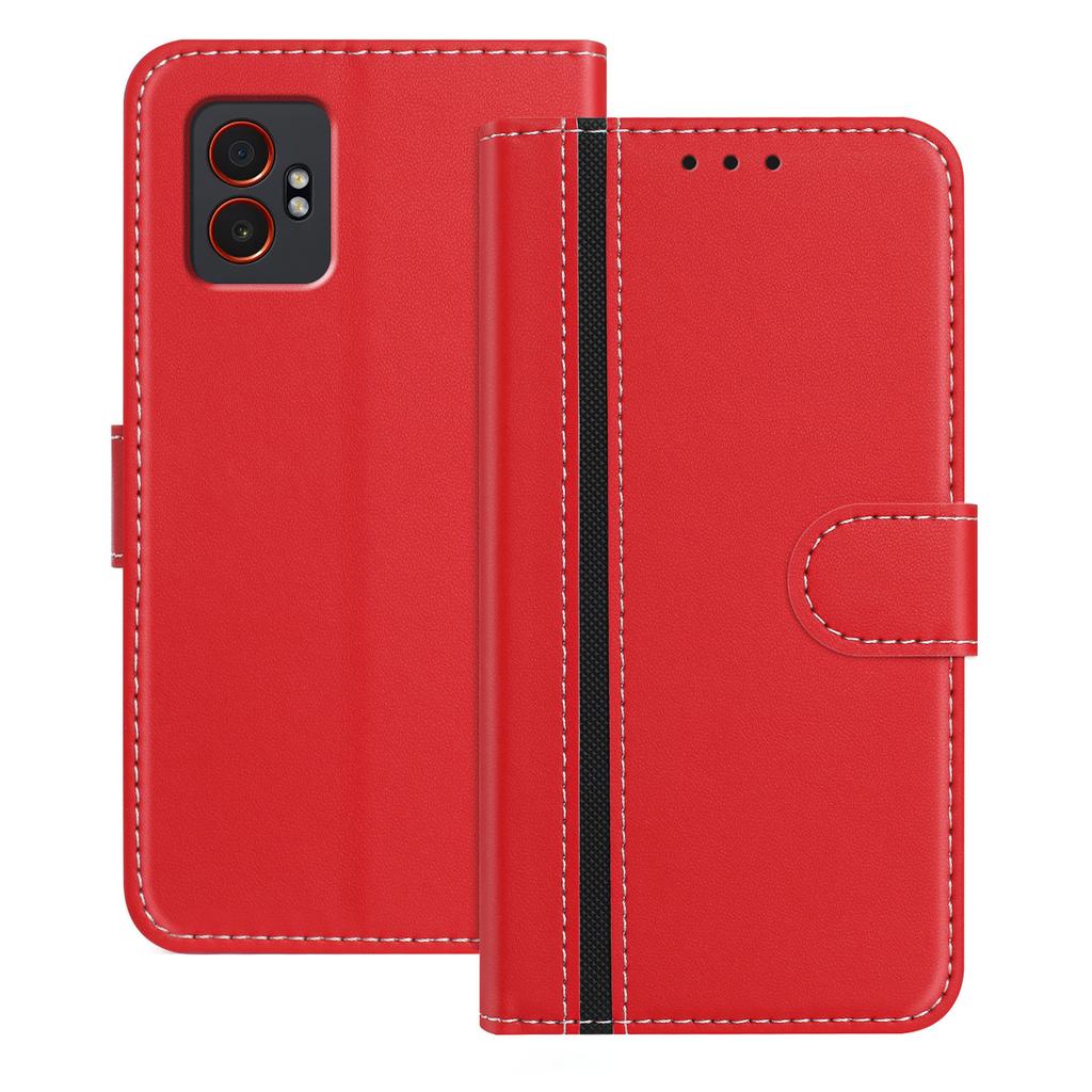 For Samsung Galaxy XCover7 Pro Phone Cases Wallet Stand Color Splicing Leather Cover with Magnetic Clasp