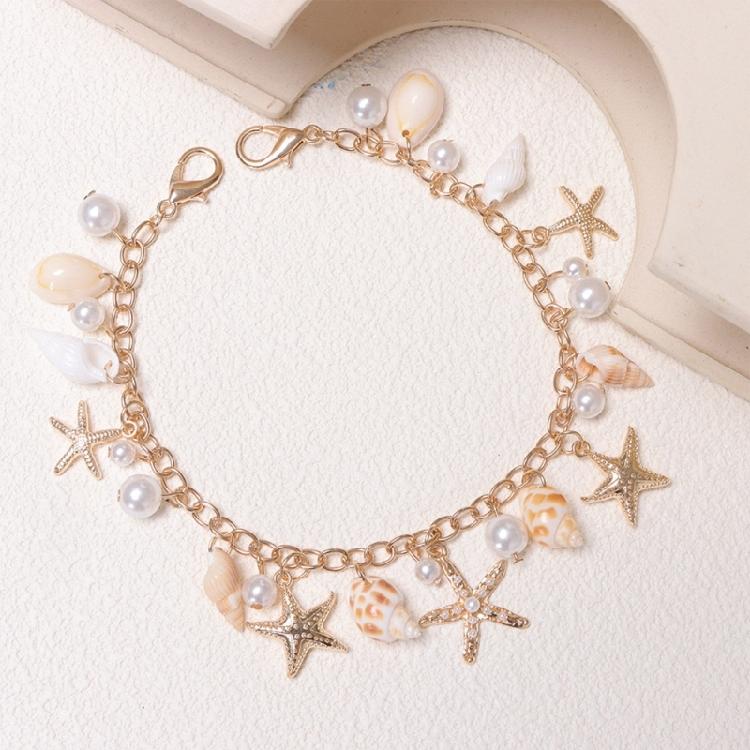 Versatile Seashells Starfish Key Ring Accessory Elegant Bag Pendant Lightweight Decoration For Handbags Or Keys