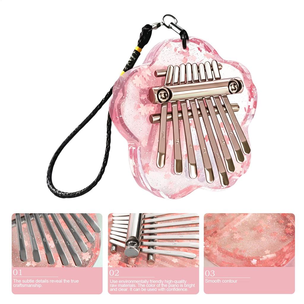 8-Key Finger Thumb Piano Mini Kalimba Portable Finger Piano For Adults And Children Kalimba Musical Instrument Gift Mini Pendant
