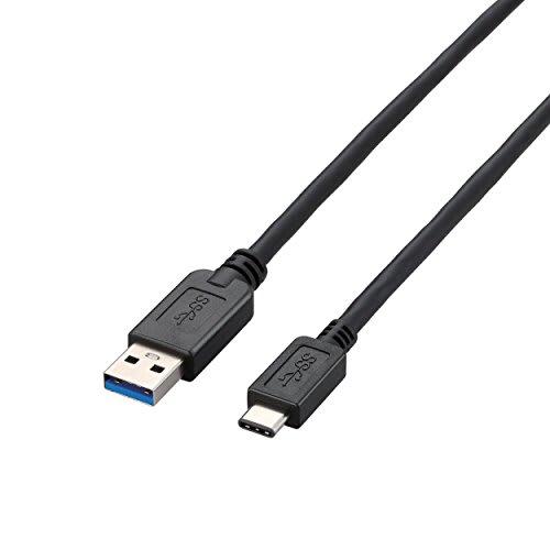 ELECOM USB Cable Type C (USB A to USB C) 1.5m USB3.1 Compliant 3A Output Max 5Gbps Black USB3-AC15BK