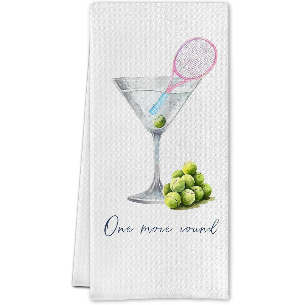 Martini Kitchen Towels,Funny Martini Dish Towels,Martini Gifts for Women,Martini Decor for Party Kitchen Bar Pub,16X24 Inches