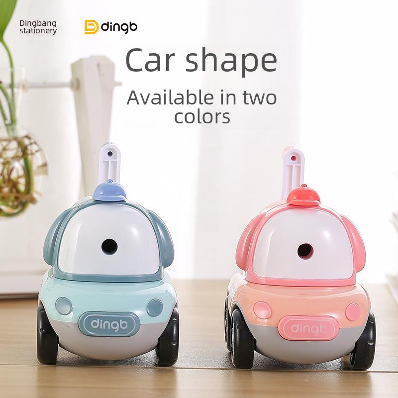 Creative Adjustable Thickness Cartoon Hand-Crank Lead Pencil Sharpener, Bite-Proof for Children.