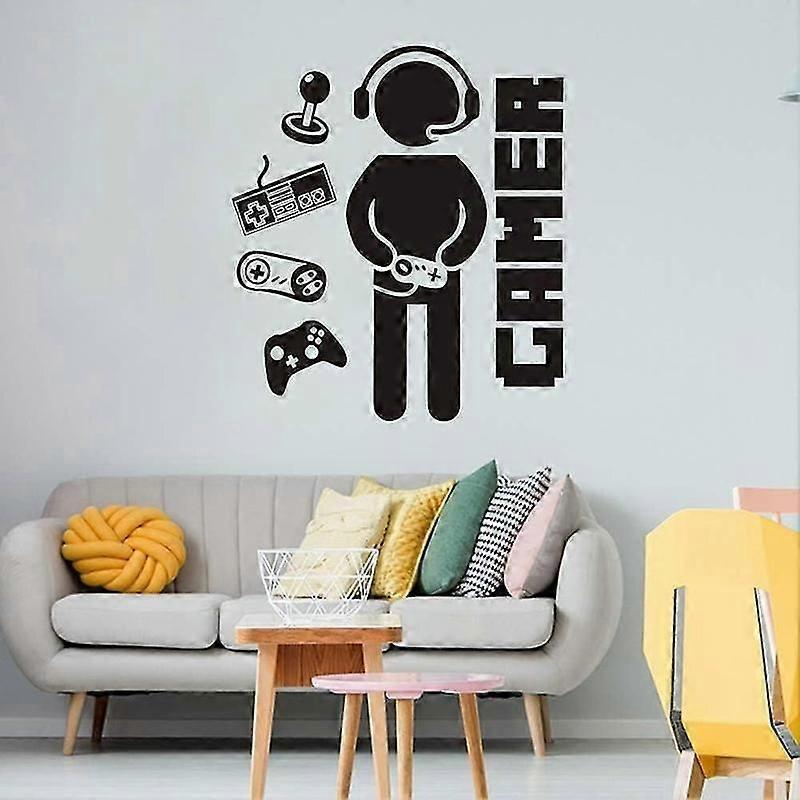 Wall decals game controller theme for kids room creative decorations