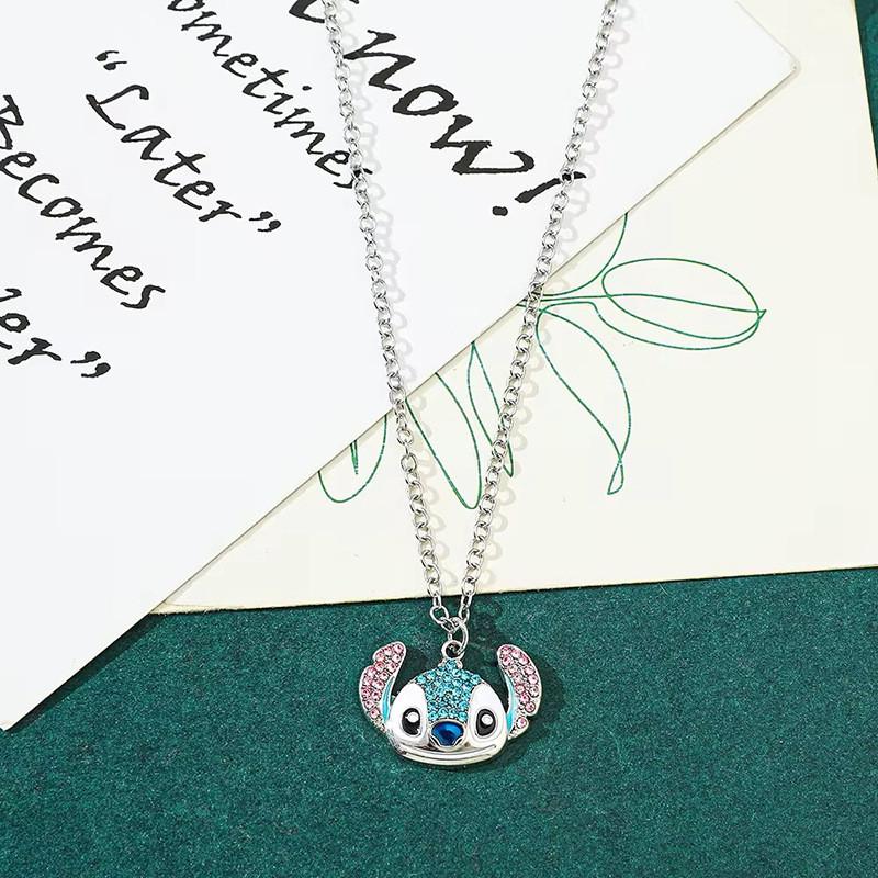 Cartoon Rhinestoneembellished Stunning Necklace Ideal For Trendy Holiday Gifts