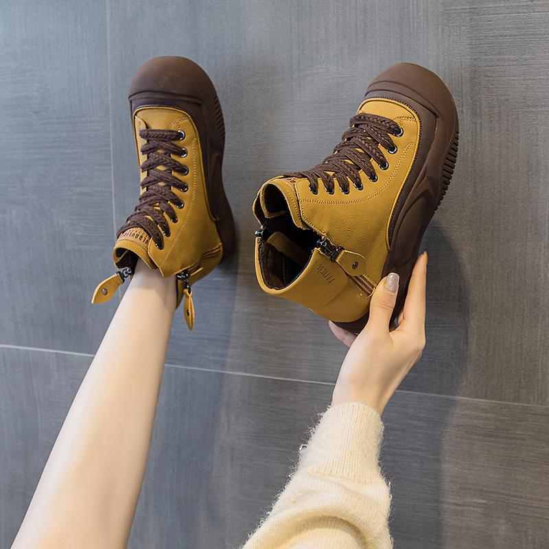 Daddy shoes women's autumn 2025 new retro lightweight Internet celebrity burst board platform height increase casual fashion women's shoes