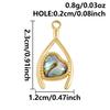 2pcs Different Shape Transparent Drip Oil Abalone Shell Charm Stainless Steel Charms For Jewelry Making Pendant DIY Accessories