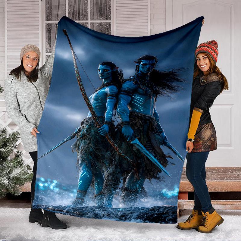 Avatar Theme Printed Blanket Perfect For Couch Bed Travel Outdoor Use Machine Washable Cozy Durable