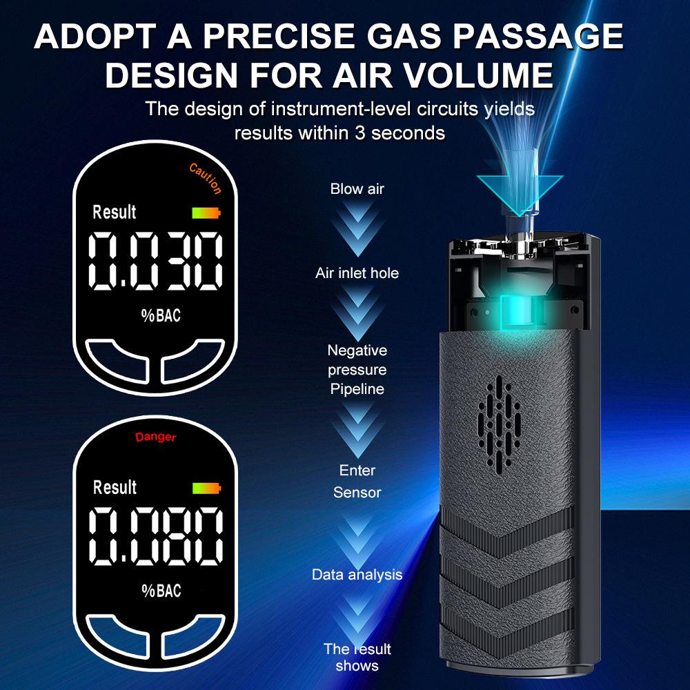 MR503 High-Precision Alcohol Tester Breathalyzer for Home Use - Blow-in Type Special Edition