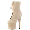 26cm Sexy Women Super High Boots Round Toe Pole Dance High Heels Suede Boots Nightclub Model Catwalk Platform Shoes