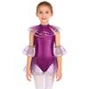 Kids Girls Mermaid Cosplay Costume: Sleeveless Mesh Sequins Bodysuit with Fish Scales Print & Arm Sleeves for Halloween Party