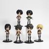 6pcs Anime Attack on Titan Anime Eren Levi Hange Zoe Erwin Smith Mikasa Ackerma PVC Action Figure Model Toy