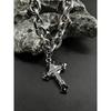 Fashion Ins Long Cross Necklace Hip-Hop Fashion Fancy Simple Pendant Boys Special-Interest Design Accessories