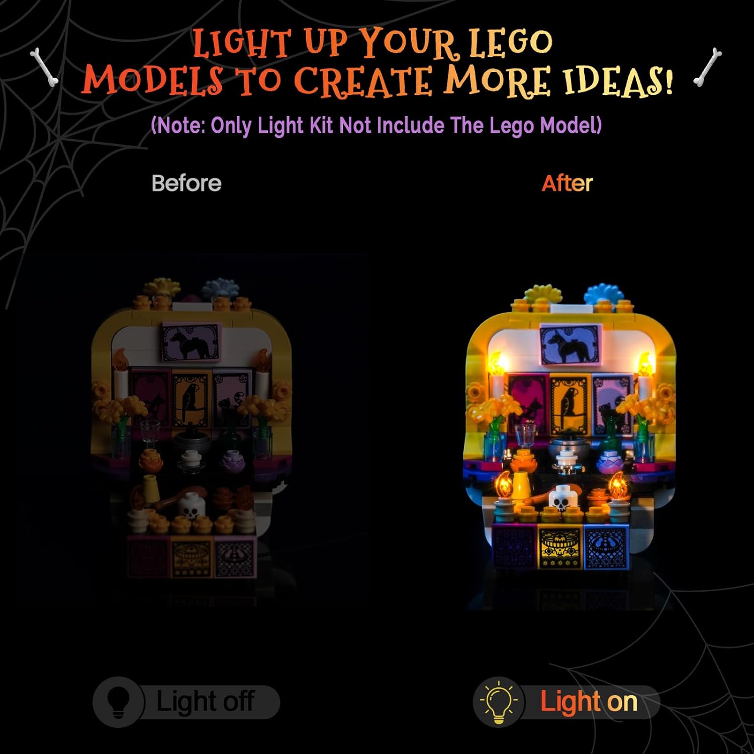 Upgraded Led Light Kit Compatible with Lego Altar of The Dead Building Set, Lights Decoration Compatible with Lego 40811 (Model Not Included)