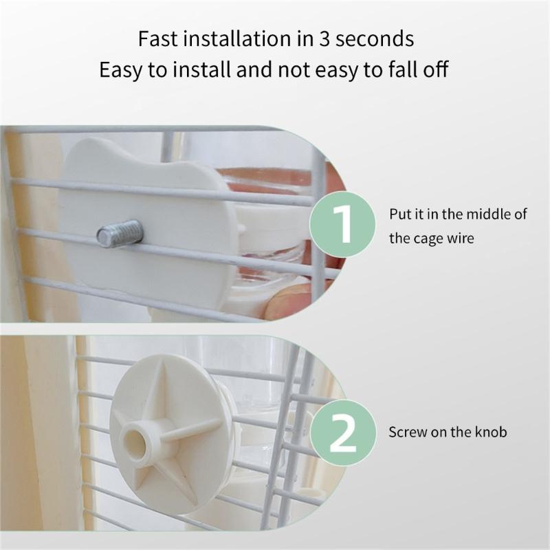 2PCS Automatic Bird Water Dispenser Gravities Water Bottle for Parrots and Small Bird Hanging Design Easy Installation