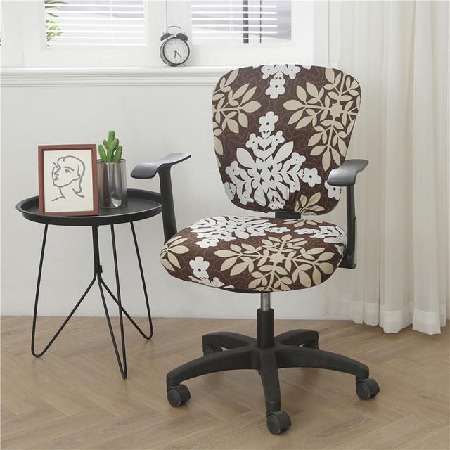 

Geometric Printed Split Seat Cover Used For Office Contemporary Style Style Elastic Computer Sectional Chair Cover Sets Rotating Lift Stool 1 set