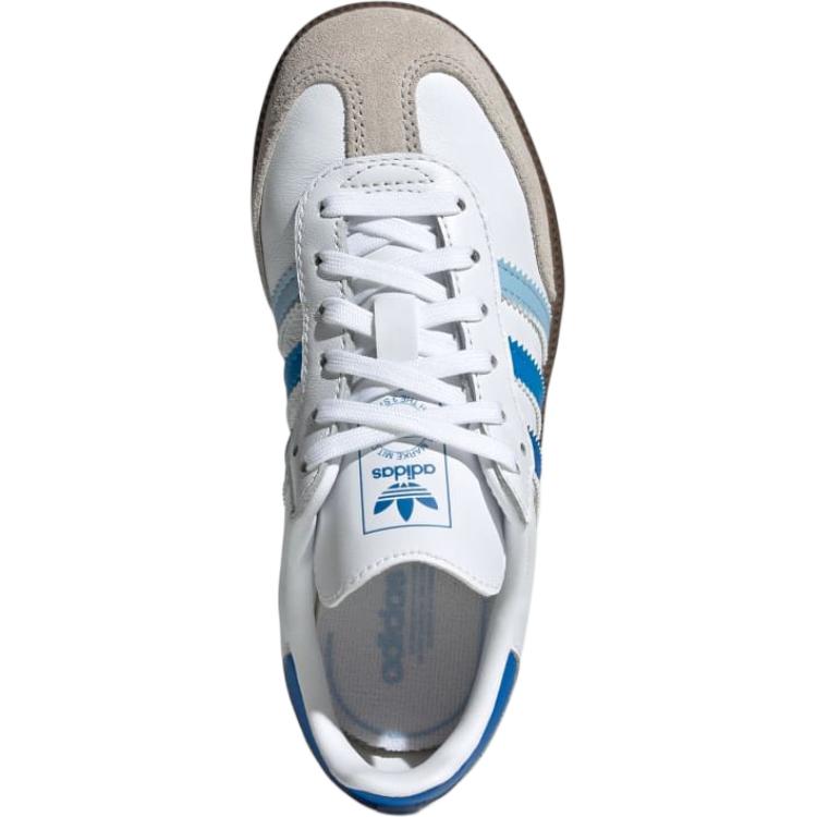 Adidas Originals Samba Og Comfortable Non-Slip Breathable Low-Top Kids Skate Shoes Kids skate shoes White Blue JP5493