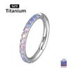 G23 Titan Opal Stein Hohe Segmentringe Offen Kleine Nasen Septum Clicker Ohrringe Tragus Helix Piercing Körperschmuck Ring Stecker