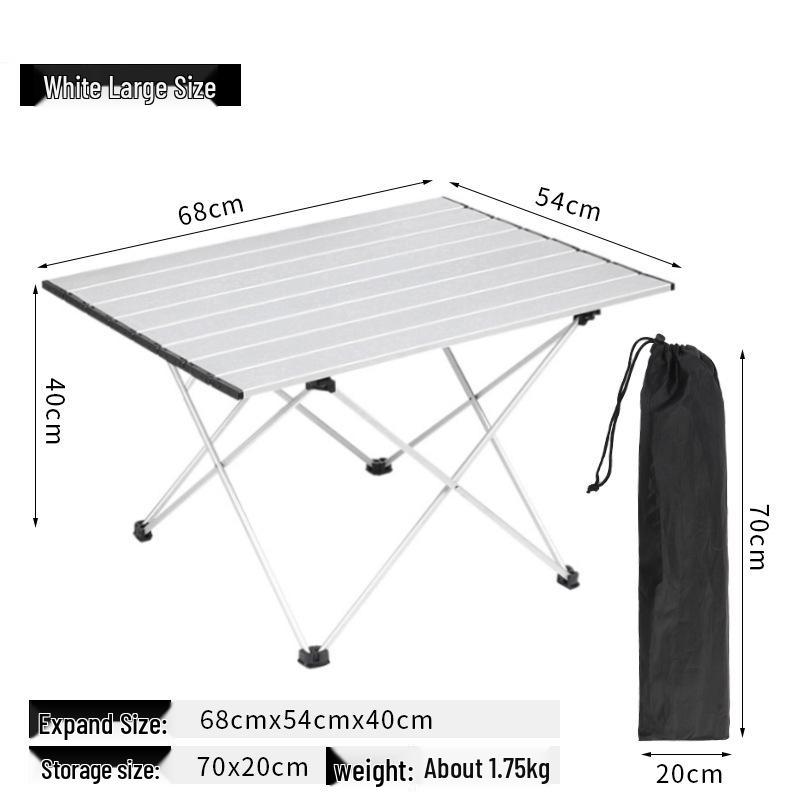 Lightweight Aluminum Alloy Portable Folding BBQ Picnic Table