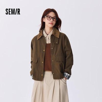 Semir Women's Retro Corduroy Barn Jacket