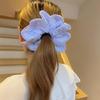 Creative Hair Accessory Hair Tie with Imitation Pearls Detail and Pleated Design Ponytail Holder Hair Decorations