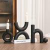 Minimalist Geometric Candle Holder Ceramic Candlestick Desk Decoration Wax Melt Burner Aroma Diffuser Home Aroma Container