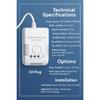 EU/US Plug Gas Leak Alarm Detector with DN15 Copper Valve | Natural Gas LPG Methane Sensor with Auto Shut Off