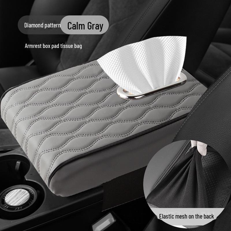 Armlehnenpolster fürs Auto – Verdicktes Armlehnenpolster aus Memory-Schaumstoffleder für die universelle Mittelkonsole, erhöhtes Ellbogenpolster