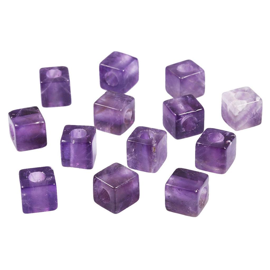 10mm Natural Crystal Raw Stone Cube Beads for DIY Jewelry & Clothing Accessories