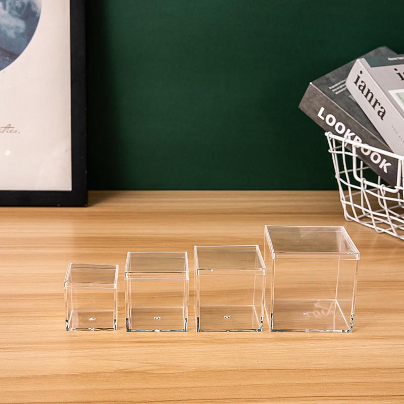 Modern Minimalist Clear Plastic Organizer Container With Lid For Stationery Toys Medicine