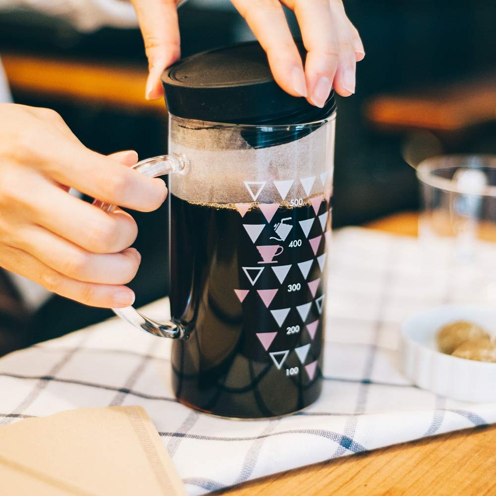 Hario V60 Dripper Thermo Color Server & Set, Clear, 1-4 Cups, VDSS-3012-B