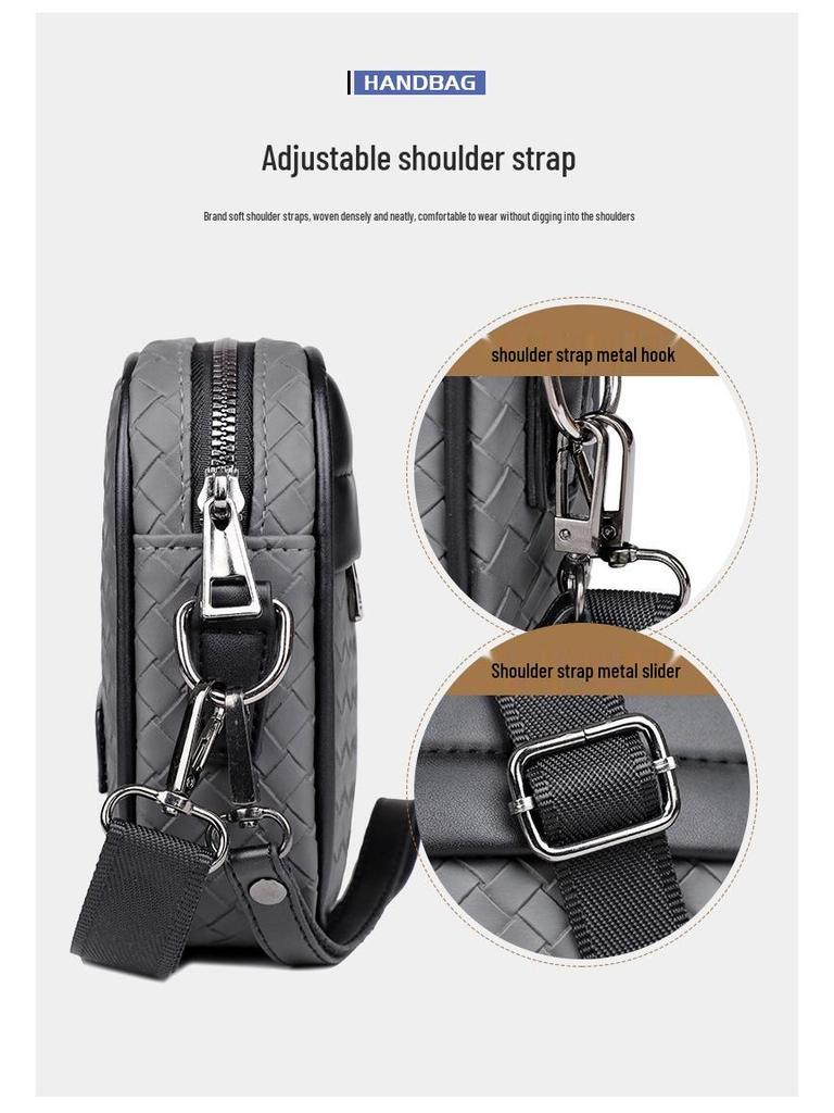 Men's Crossbody Multi-pocket Clutch Bag - High-end, Wear-resistant Business Handbag
