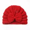 Autumn and Winter New Baby Bow Hat, Children's Knitted Warm Wool Hat, Baby Fetal Hat