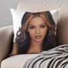 SINGER BBeyoncé Giselle Knowles Cushion Cover Pillowcase Antidustmite Invisible Zipper Short Plush Sofa Cushion