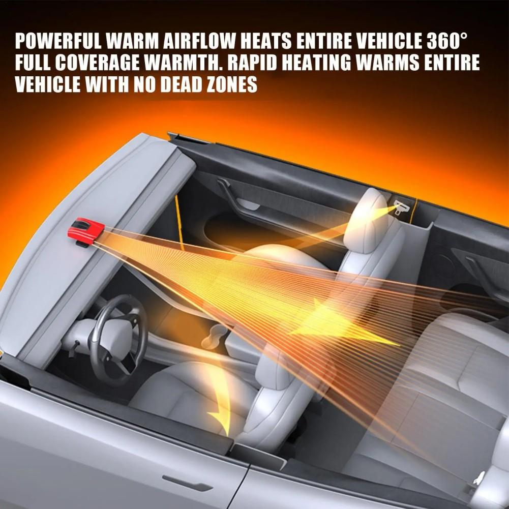 Car Heater Defroster Demister 12V 24V Fast Heating Air Purifier Auto Windshield Defroster Defogger Car Anti-Fog Heater