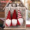 3Pcs Christmas Tree Hanging Gnome Plush Gonk Santa Doll Pendants Xmas Decoration