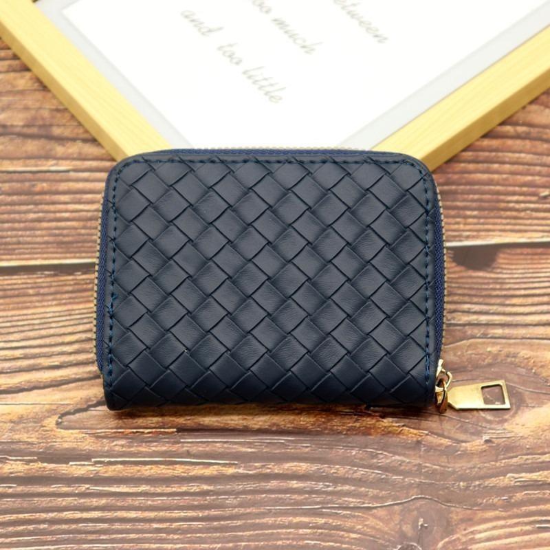 New Simple and Fashionable Woven Pattern Card Bag, Multi-functional Organ, Large Capacity, Multi-card Position Card Jacket Storage