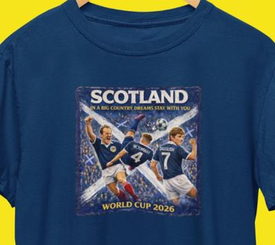 Schottland Großes Land Weltmeisterschaft 26 T-Shirt / Tartan Army Dalglish McTominay Tee