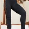 New Yoga Pants Women's Black Hip Lift Hollow High Waist Leggings Sports Fitness Pants Seamless Yoga