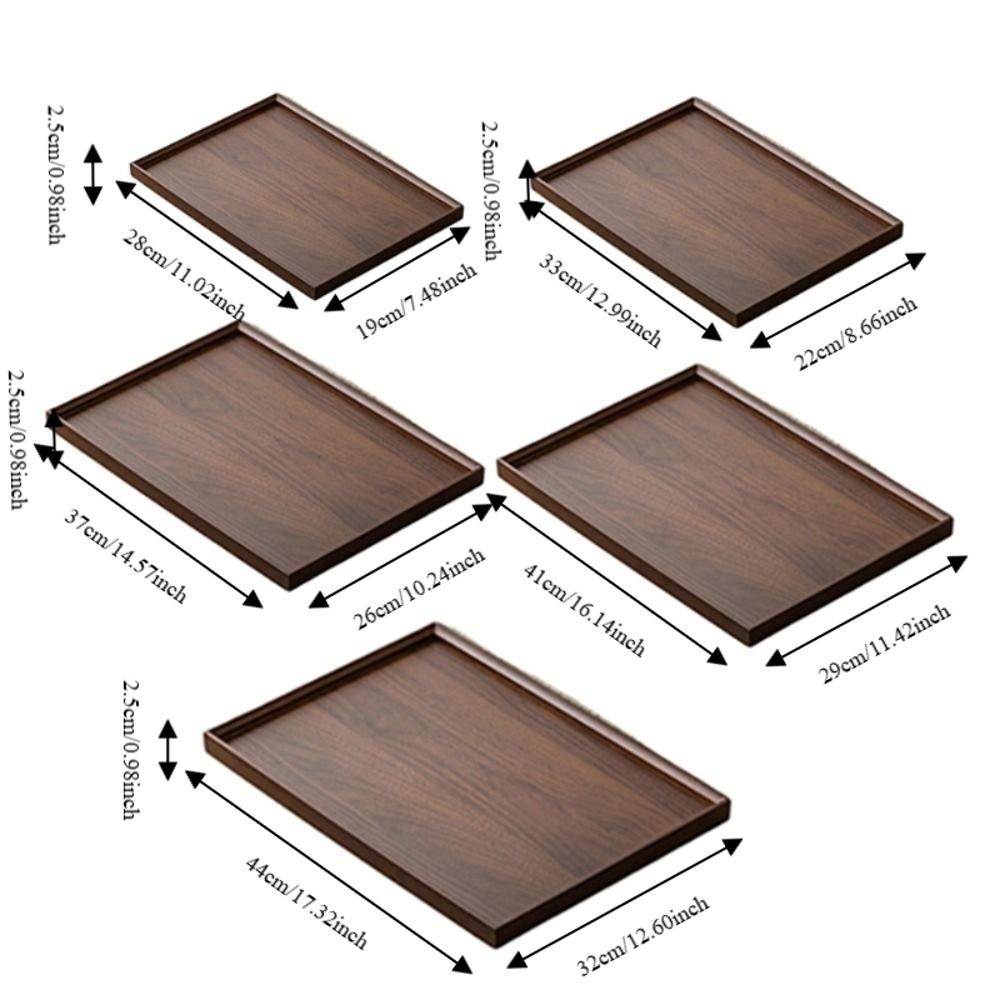 Smooth Surface Tea Set Serving Tray Bamboo Brunch Tray Household Hotel Dinner Plate Afternoon Tea