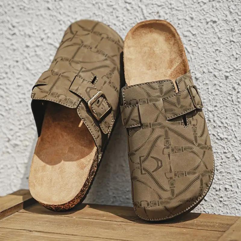 

Модные полушлепанцы, мужские тапочки, домашние плоские, для ходьбы по дому, из ЭВА, мужская обувь, элегантные, дешевые, ликвидация, удобные, забавные шлепанцы 39