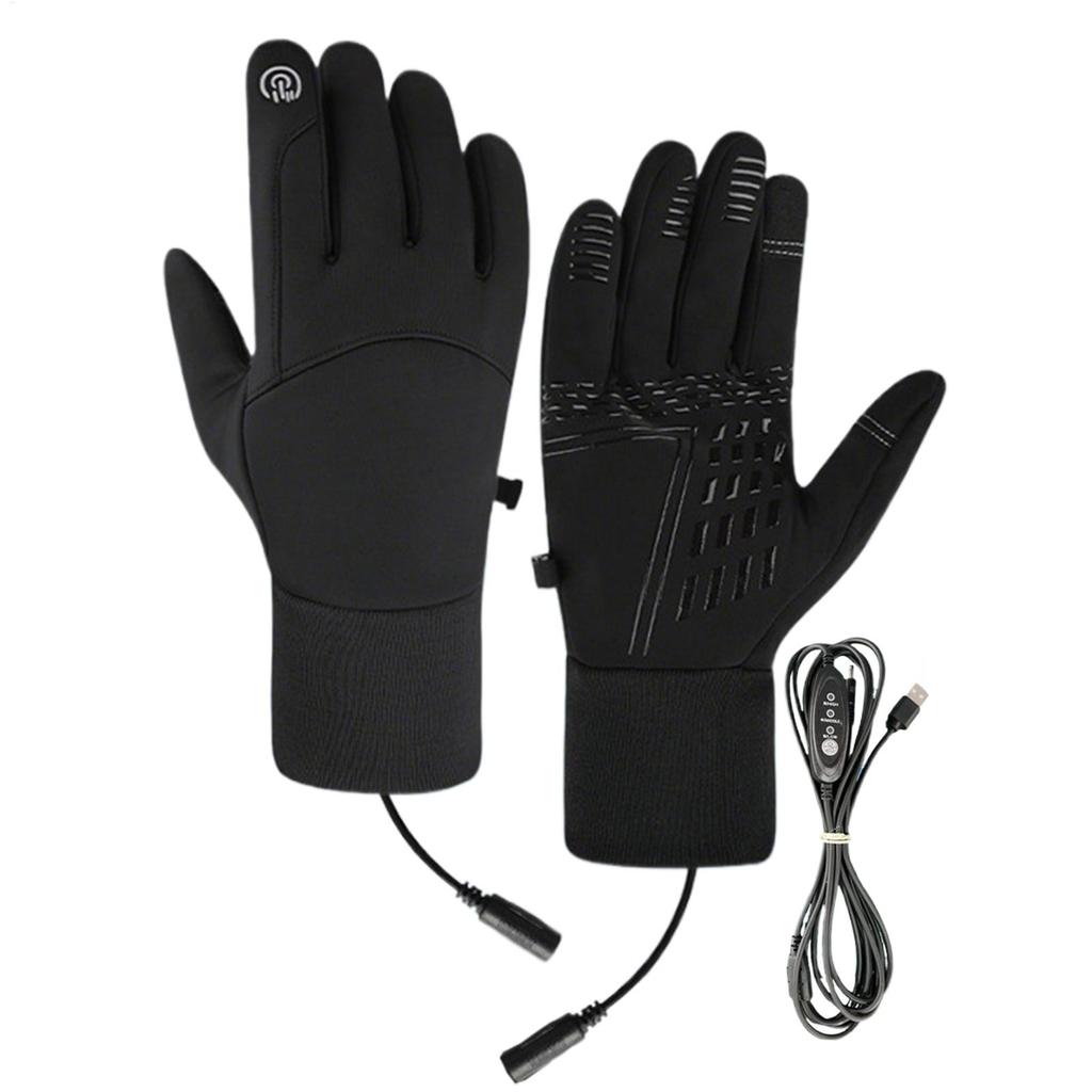 Winter Heated Gloves Unisex Waterproof Windproof Cold Weather Gloves Snowboard Moto Ski Riding Driving Warm Touch Screen Gloves