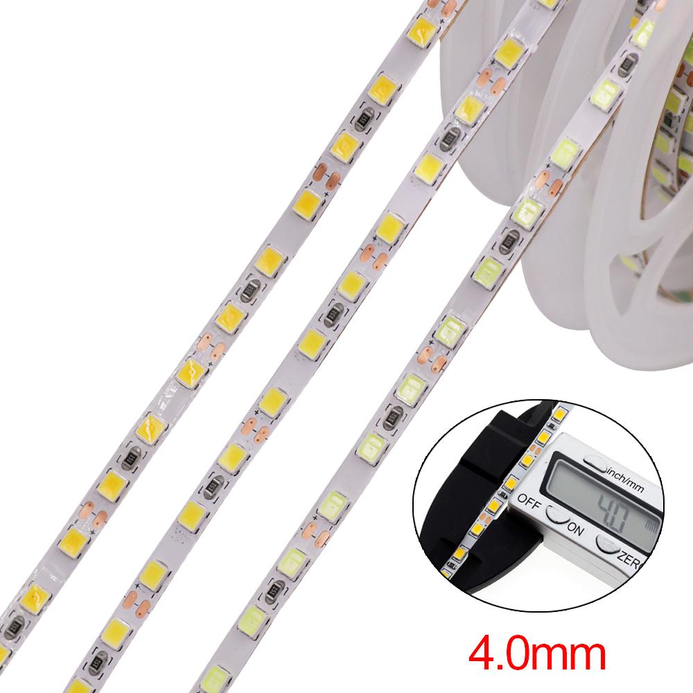 

5m LED Strip DC12V 120LEDs/m 4MM SMD 2835 LED Strip Flexible Tape LED Rope Ribbon Light Lamp Natural White / Warm White 5m білий