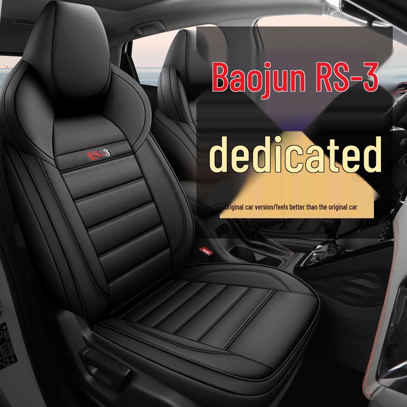 TR custom-made sporty leather car seat and cushion covers for New Baojun RS3, with full-coverage four-season mats.
